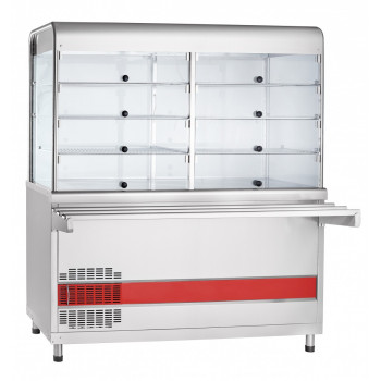 ABAT Прилавок-витрина холодильный ПВВ(Н)-70КМ-С-01-ОК с охлаждаемой камерой 